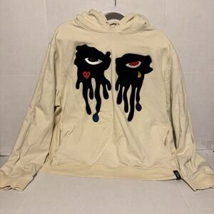 Roku Studio Eye Drip Sweatshirt Beige Size 3XL Long Sleeve Unisex